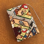 【文庫本用】猫のお部屋柄　ブックカバー 　ハンドメイド
