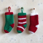 ちょっと大きめクリスマス靴下オーナメント3個セット