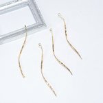 送料無料 20個 メタルパーツ スティック ツイスト カン付 1×53mm【20ヶ】ゴールド M2144