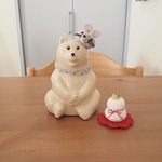 しろくま貯金箱用 ネズミ帽子&鏡餅セット
