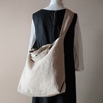 シンプル＊やわらかラミーリネン＊２ｗａｙショルダーバッグ