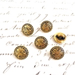 ■6個入■12mm■ビンテージボタン (お花柄)　 [1116-15] 