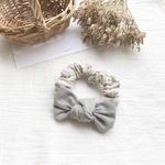 セミオーダー＊花刺繍とフレンチコーデュロイのリボンシュシュ