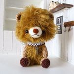 オーダー品 ＊送料無料＊ あみぐるみ　モシャモシャクマ&ベレー帽