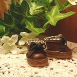 【本革・オビツ１１・靴】裏地付き折り返しショートブーツ　茶