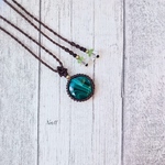 シンプルマクラメネックレス(マラカイト)