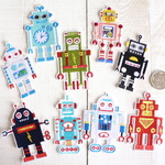 ♬9枚セット♬　アイロンワッペン　アップリケ　ロボット