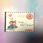 新作♡つづりメモ　仲良しレトロBaby♡Animal  計30枚♪  ハガキサイズ     