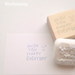 WISH YOU HAPPY EVERYDAY　消しゴムはんこ