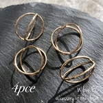 【4pce】goldメタル フープ パーツ