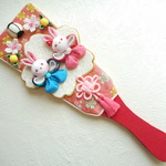 うさぎびなの羽子板　pink《送料込》