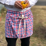 送料無料　ビッグポケット！家庭菜園大好き‼︎Harvest apron (収穫用エプロン) •  Gardening　apron  ポップな格子柄　
