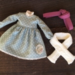 ミントドットワンピースセット1007　#blythe　＃ブライス