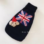 Union Jack knit. black  (わんちゃんのセーター)