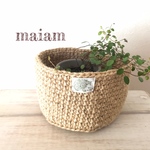 麻のナチュラルな観葉植物カバー&何でも小物入れ☺︎