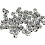 【850】チベット風ビーズ 花/鉛、カドミウムフリー ★アンティークシルバー 約5.5mm/50個