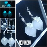 1組限定/夜光(雪の結晶)/結晶の神秘(変化する結晶)ｽﾄｰﾑｸﾞﾗｽ/ぷっくりｼｽﾞｸ形ｶﾞﾗｽﾄﾞｰﾑ//ﾋﾟｱｽor ｲﾔﾘﾝｸﾞ