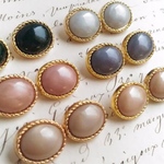 ■1ｾｯﾄ限り①■12個入■18mm■ビンテージボタン (オーバル ペア)　 [1684-18] アクセサリーに!
