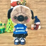 セーターであったかパグちゃん♪