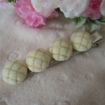 ミニミニメロンパンのヘアクリップ♡8cm