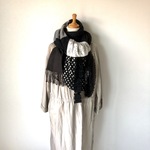 姉妹のストール(モノトーン)