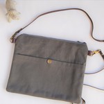 帆布ミニショルダーバッグ（ダークグレー）