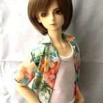 【SALE】SD13少年用＊アロハシャツ＊ハイビスカス裏使い