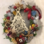 大きな楕円のクリスマスリース