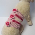 ピンクの花のモチーフが付いた腹巻（腹巻ー７）anzuさん注文分 
