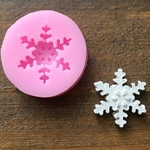 2個セット/雪の結晶・スノーフレークシリコンモールド／粘土・石膏・エポキシ樹脂・石鹸・蝋などに〇／型番Ｃ－389（2個）
