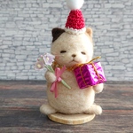 羊毛フェルト クリスマス猫さん🐱②