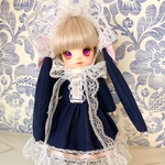 オビツ11サイズ服うさみみドレスセット(ネイビー)