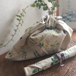 お弁当生活♪あずま袋＆お箸入れ♪ボタニカル