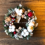 xmas◇クリスマスリース◇スノーマンと雪の結晶リース