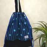 新柄！体操服袋 ストライプスター(青)