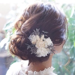 くすみホワイトのヘアクリップ✲