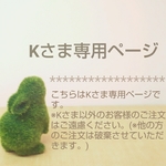 Kさま専用ページ