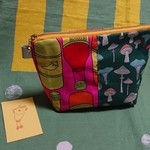 20cmファスナー☆マチ付ぽーち20☆きのことタバスコピンク
