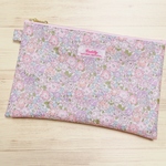 リバティ＊マチ選べるフラットポーチ　ミシェル　クラシックピンク