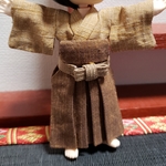 オビツ11　袴セット(薄黄×伽羅色)