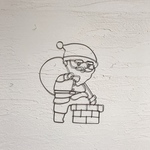 ワイヤーアート クリスマス 煙突サンタクロース ワイヤークラフト