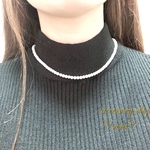 ♡再販4♡チェコガラスパールネックレス（4mm）