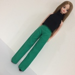 ジェニーサイズ ヨーク切り替えパンツ グリーン