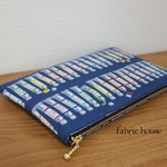 (受注制作品)絵の具柄の通帳カードいれポーチ