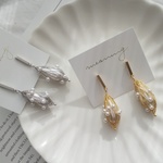 2カラー ワイヤーパール＊スティック ピアス＆イヤリング