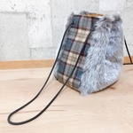 ファー×チェックの2wayショルダー②