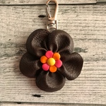  Flowerキーホルダー　brown