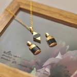 sale¥1200→¥1000 blackトワレノンホールピアスorピアス&ネックレス