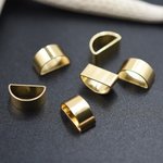 送料無料 20個 メタルパーツ チューブ ハーフ 5×6×11mm【20ヶ】ゴールド M1273