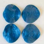 Blue Distorted Circle Pendant Tops